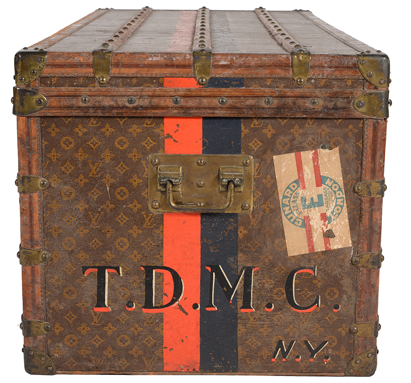 14344 Lot 836 Louis Vuitton, a monogrammed canvas, oak, and brass mounted steamer trunk, early 20th century Sold for £9,375.JPG