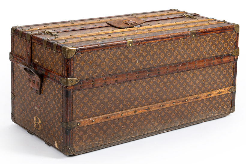 14638 Lot 442 Louis Vuitton a monogrammed coated canvas hard travelling trunk, no. 147635, 20th century Sold for £8,190.jpg