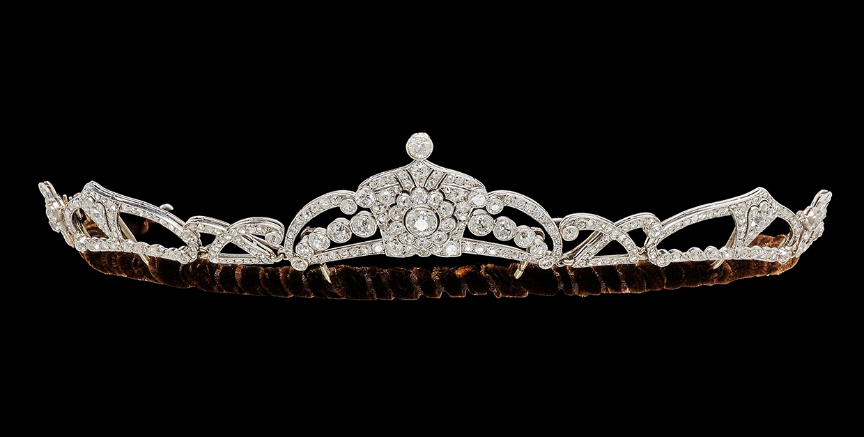 A convertible diamond tiara,necklace,brooch, first half of the 20th century and later, set throughout with old Eruopean cut and rose cut diamonds v2.jpg