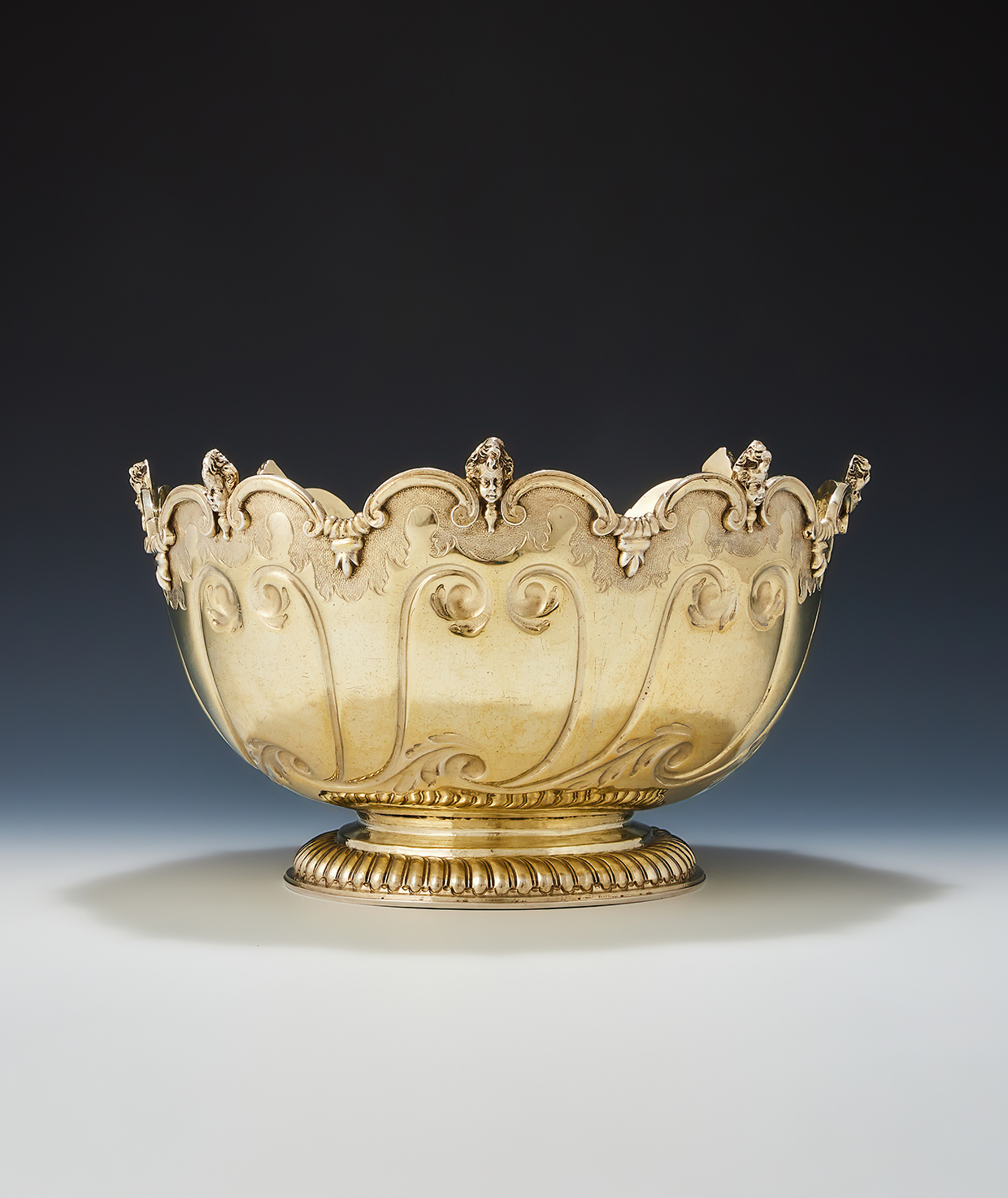 A William III silver gilt Monteith, maker's mark obscured, London 1695.jpg