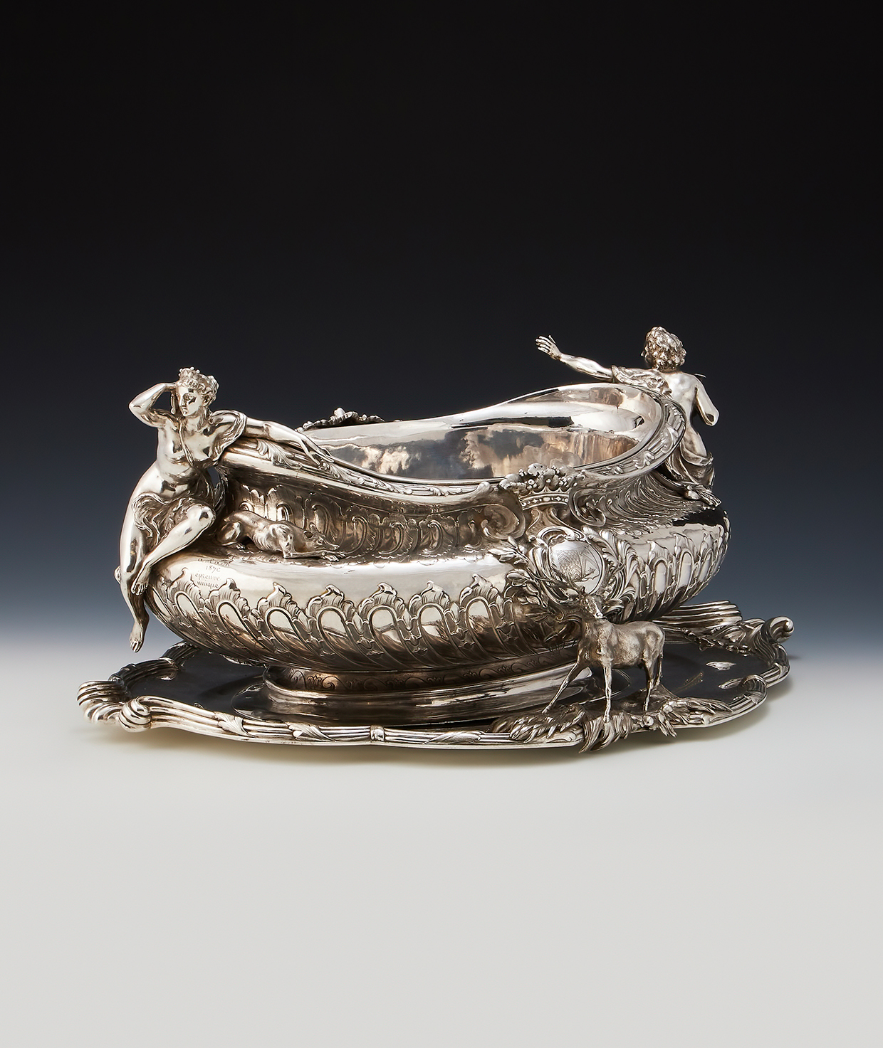 A French silver wine cistern, Émile Hugo, after a design by Auguste Nicolas Cain, circa 1870.jpg