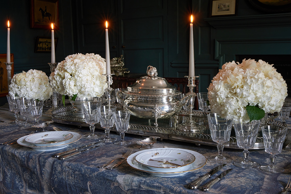 Tablescape by Miranda Lance using Silver and Dinner Service Sets from Dreweatts 2.jpg