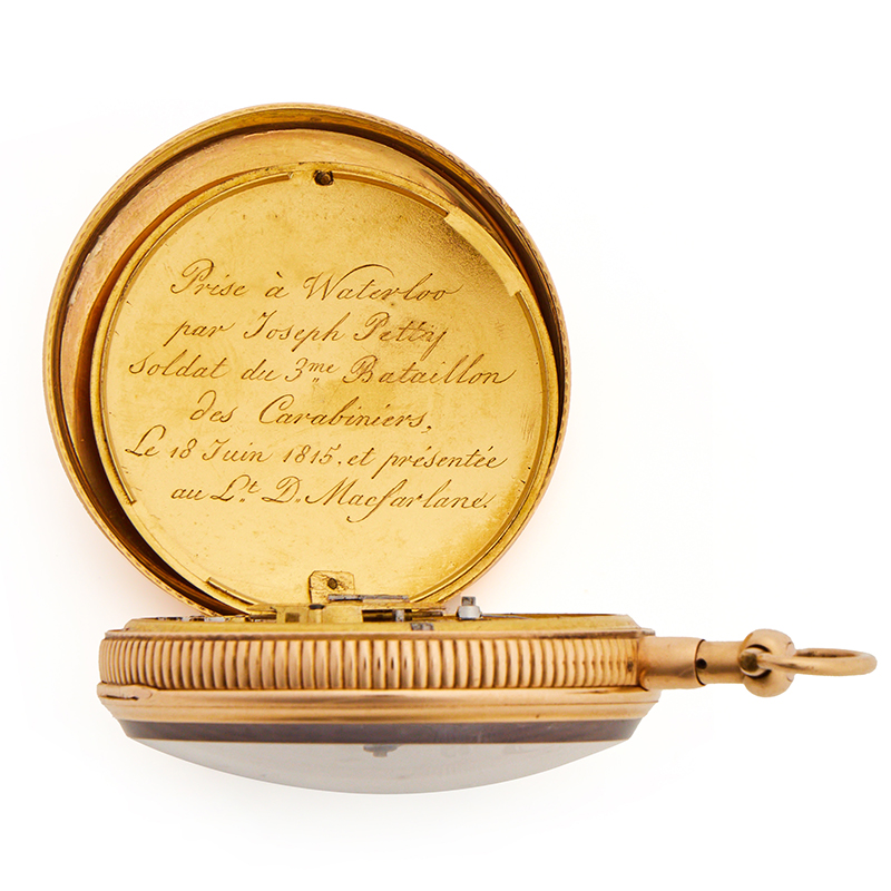 Rare 18ct Gold Watch with inscription from the Battle of Waterloo | Fine Clocks, Barometers and Scientific Instruments | Tuesday 9 September 2025
