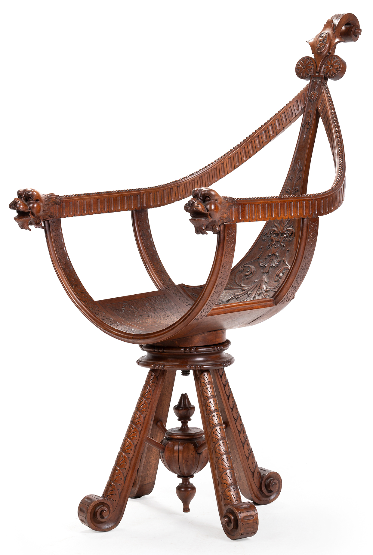 Lot 141 - Luigi Frullini (Italian, 1839-1897), attributed, a 'Dagobert' armchair, late 19th century.jpg