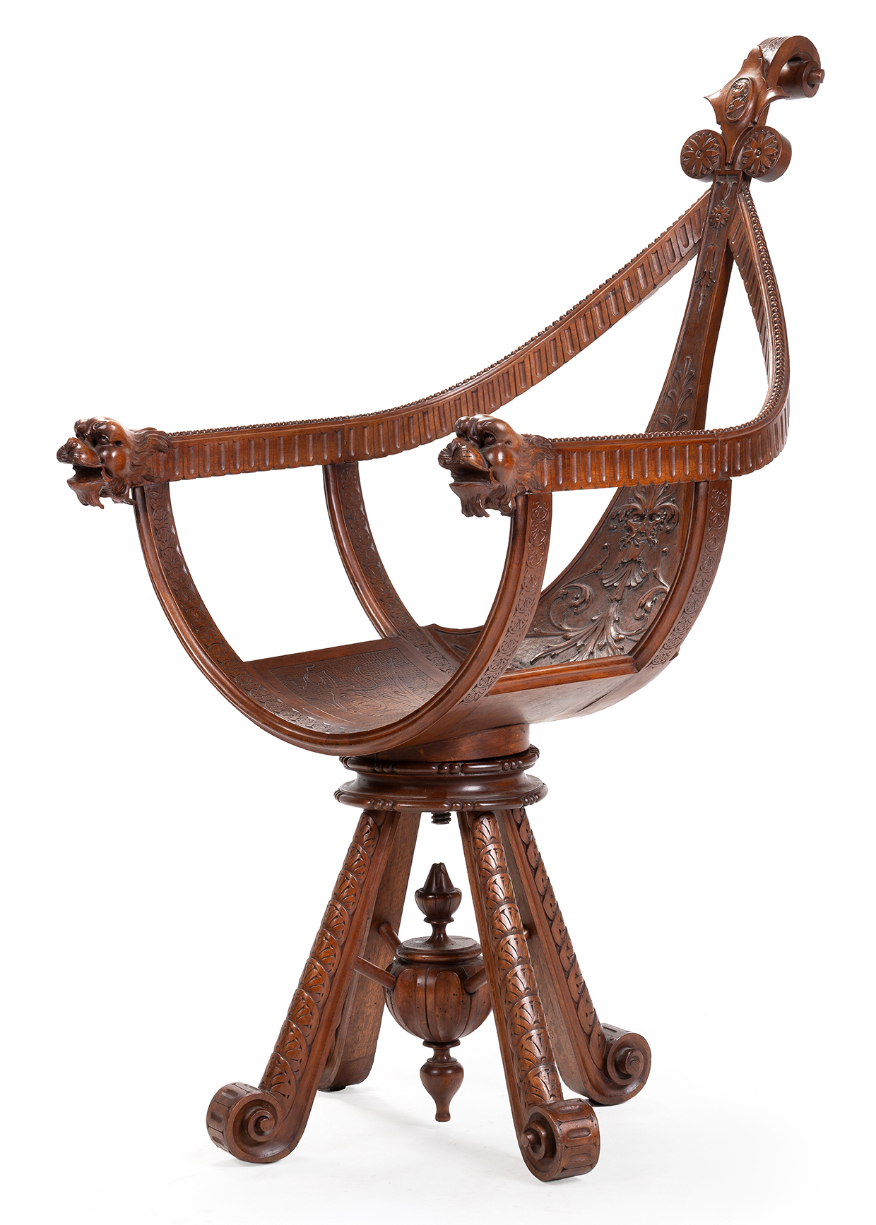 Lot 141 - Luigi Frullini (Italian, 1839-1897), attributed, a Dagobert armchair, late 19th century.jpg