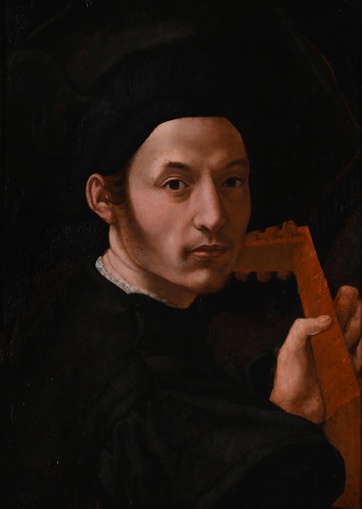 Portrait of a musician with a lute, Florentine School.jpg