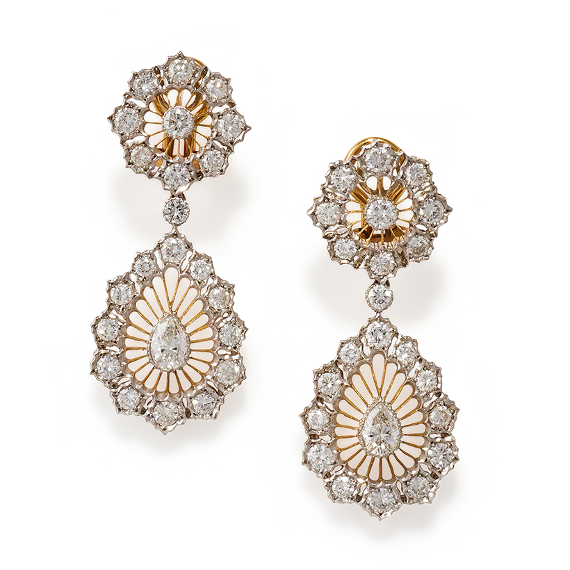 14809 Lot 135 Buccellati, a pair of diamond earrings - Estimate £10,000-15,000.jpg