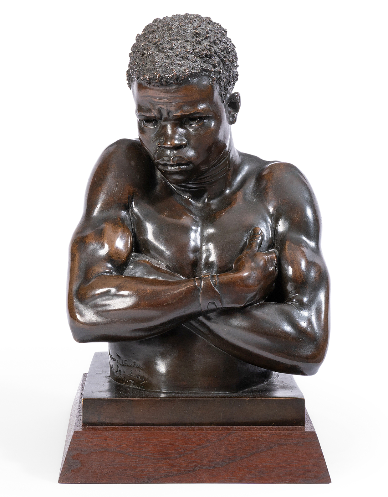 Anton van Wouw, a bronze figure 'Shangaan', cast by Nisini, dated 1907.jpg