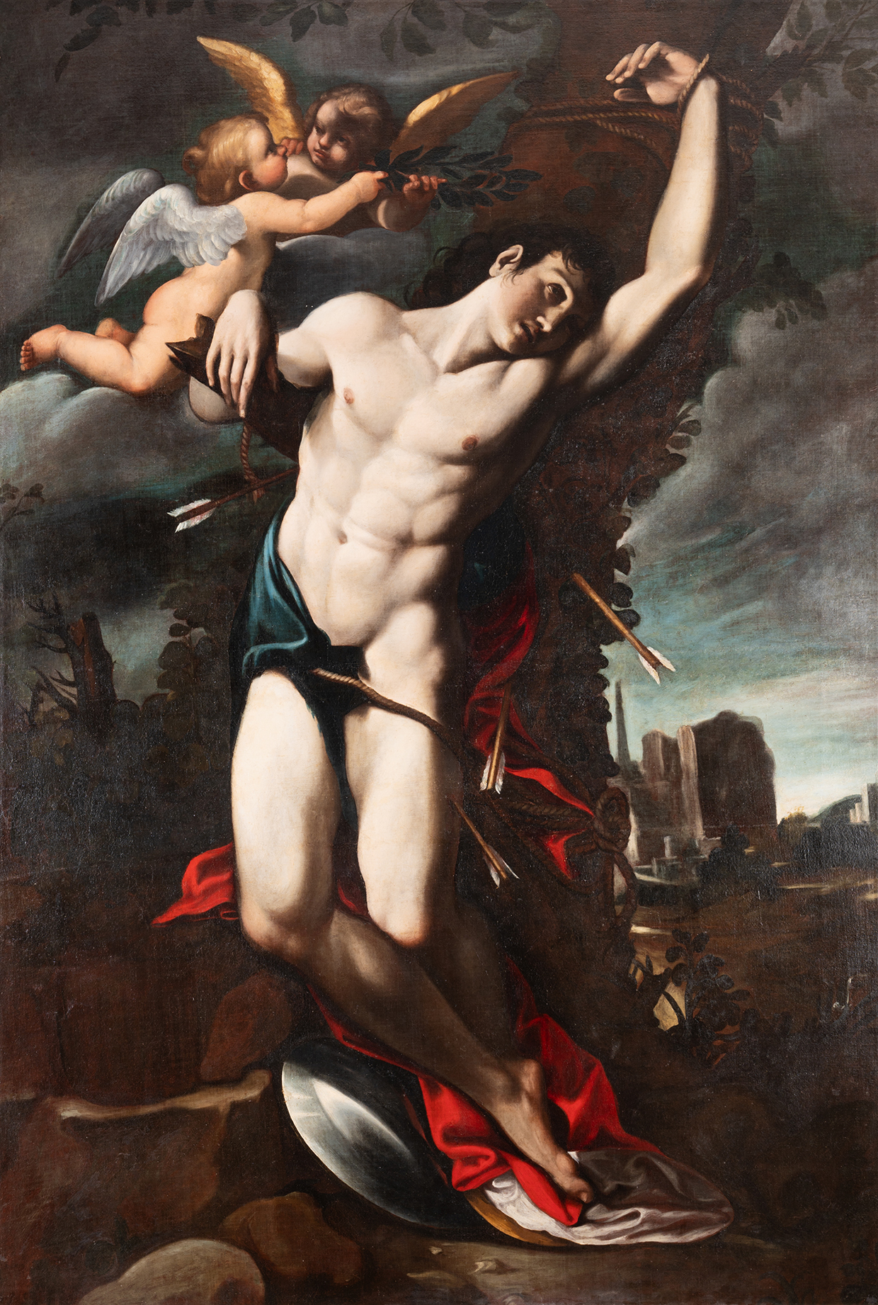 Circle of Carlo Bononi, 'St Sebastian receiving the Crown of Martyrdom'.jpg