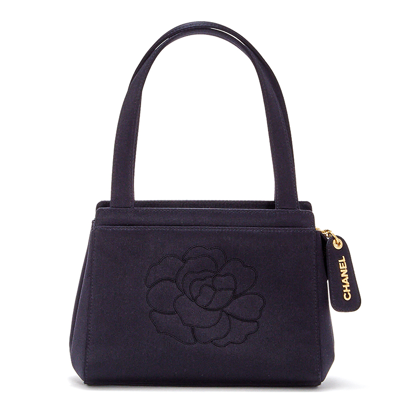 Chanel, Camelia a black satin evening bag, no. 5634471, circa 1997-1999 Sold for £1,000.jpg