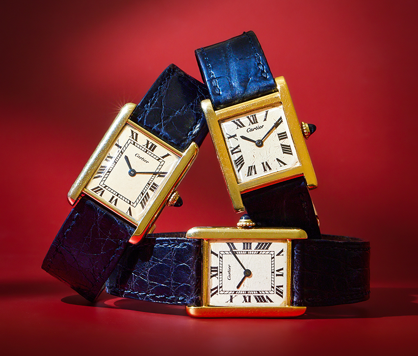 14810 Lots 466, 469 & 470 Cartier, Tank, 18 carat gold wristwatch, London 1976, Cartier, Tank, London 1968 Cartier, Tank Louis.jpg