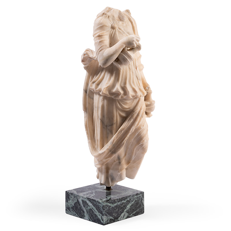 After Gasparo Cairano Da Milano (Brescia, circa 1489-1517), a fragmentary white marble figure of a Maiden, probably 16th/17th century