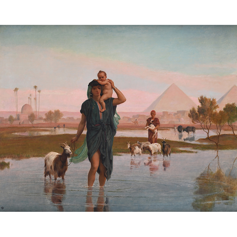 Frederick Goodall (British 1822-1904), The Flood Water of the Nile, oil on canvas