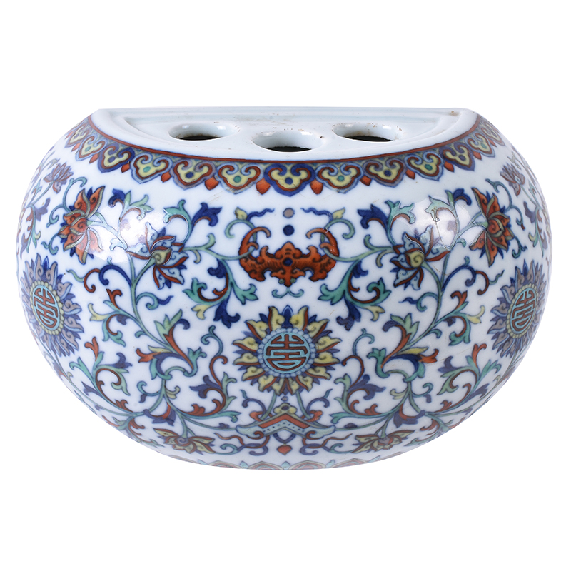 A Chinese Doucai style flower vase