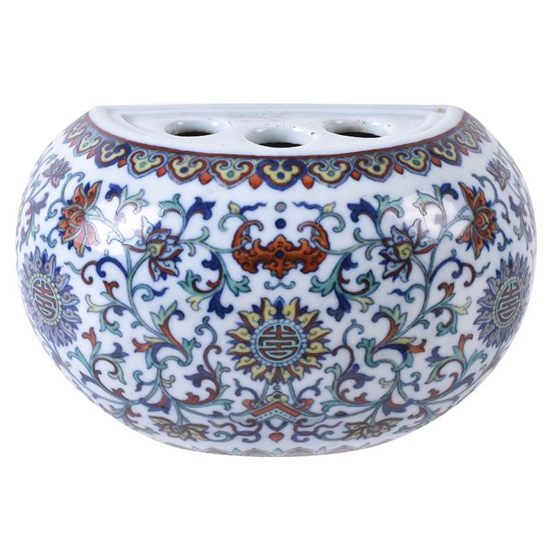 A Chinese Doucai style flower vase