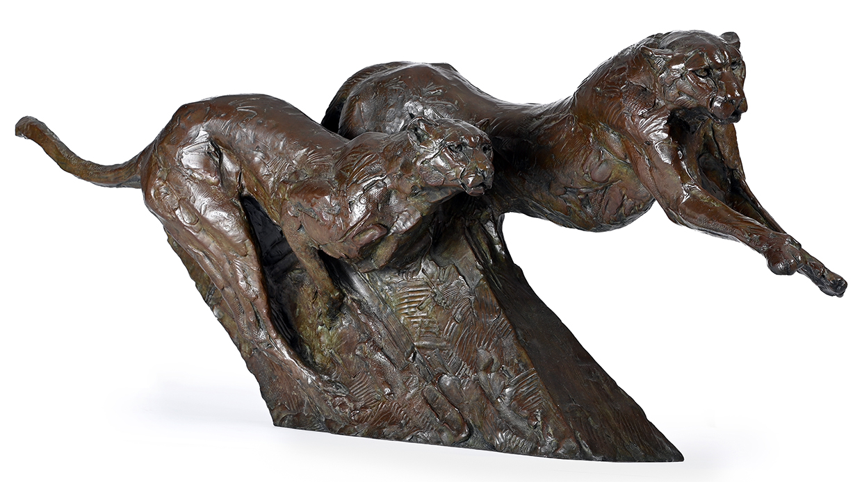 Lot 320 Dylan Lewis 'Running Cheetahs'