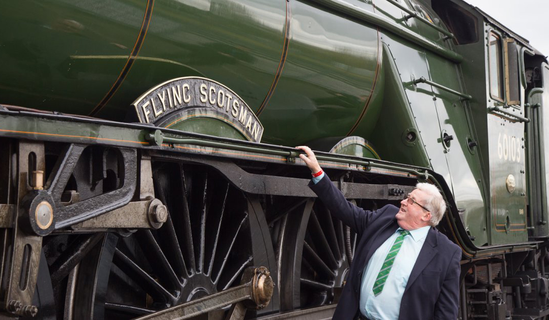 Sir William Mcalpine With The Flying Scotsman