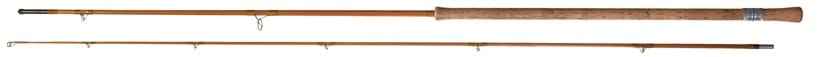 Inline Image - A Hardy's of England Richard Walker Carp 1-1/2lbs 'Palakona' 2 piece split cane fishing rod | Sold for £496