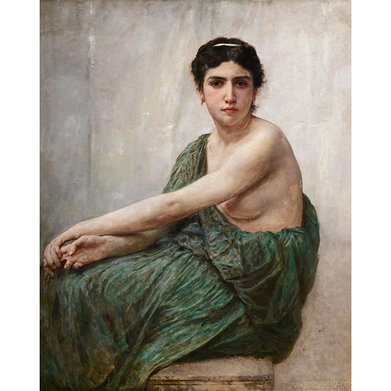 William-Adolphe Bouguereau (French 1825 - 1905), ‘Réflection’, oil on canvas