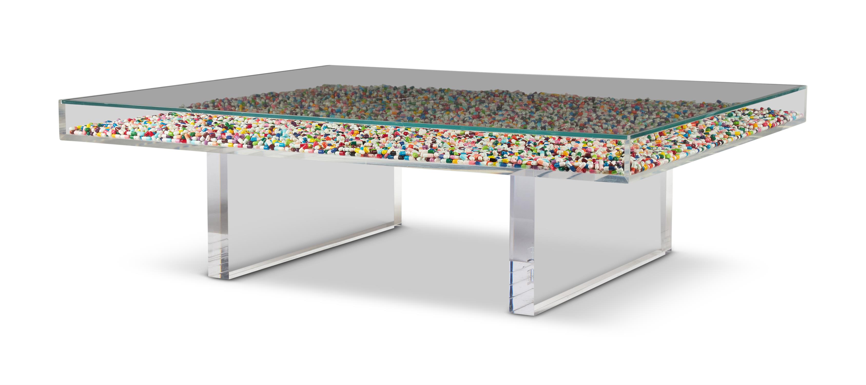 Lot 379: A Happy Pill table, by Dio Davies, circa 2015