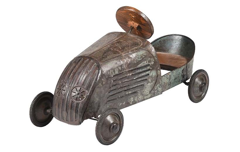 Inline Image - Lot 642: A French metal child's pedal car, circa 1930 | Est £300-500 (+ fees)