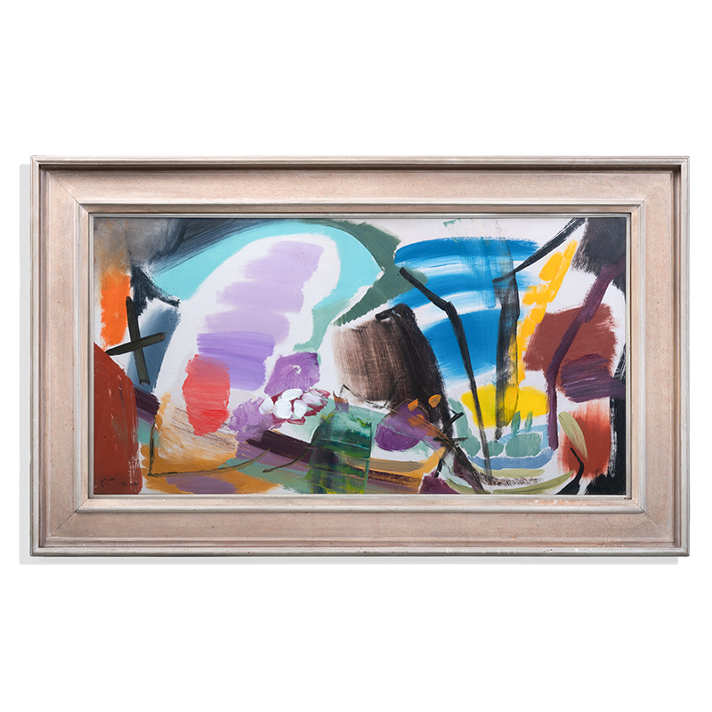 Ivon Hitchens (British 1893-1979), ‘Dark and Light Poppies’, Oil on canvas