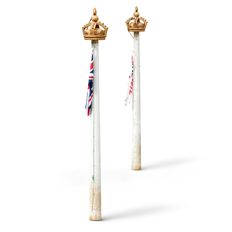 The Wembley stadium flagpoles, 1923