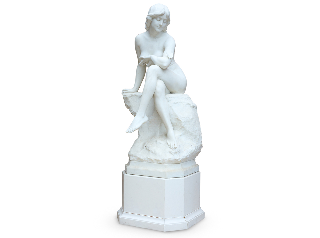 Lot 152 Carlo Pittaluga White Marble Figure