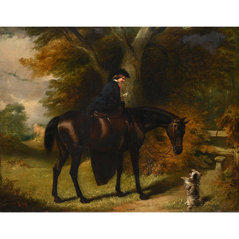 Henry Richard Graves (British 1818-1882), ‘The Countess Of Uxbridge Mounted On 'Rose', oil on canvas