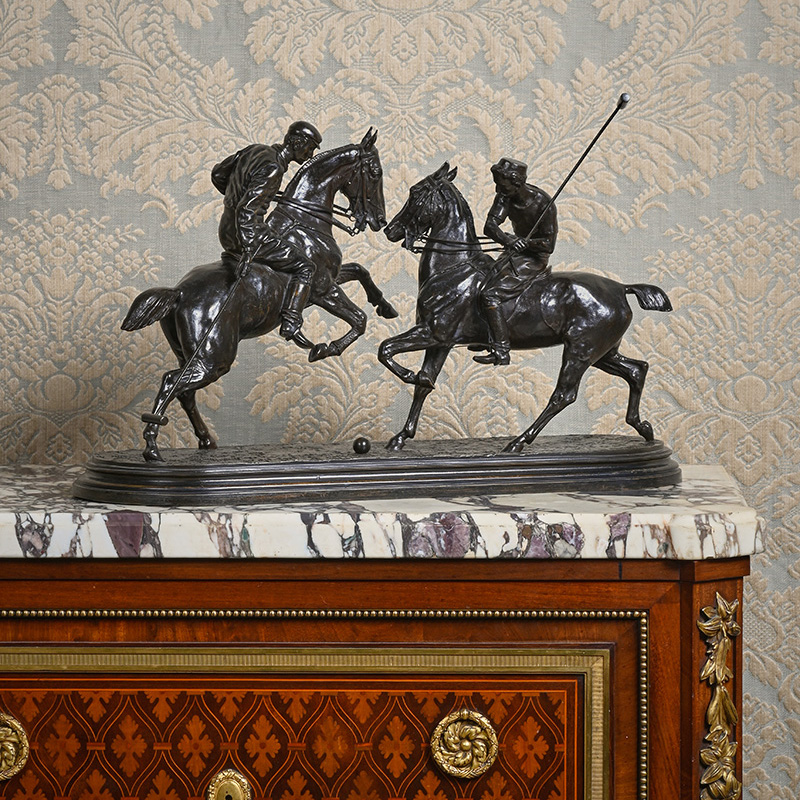 Isidore-Jules Bonheur (1827-1901), a rare bronze 'Le Jeu De Polo', cast by Hippolyte Peyrol
