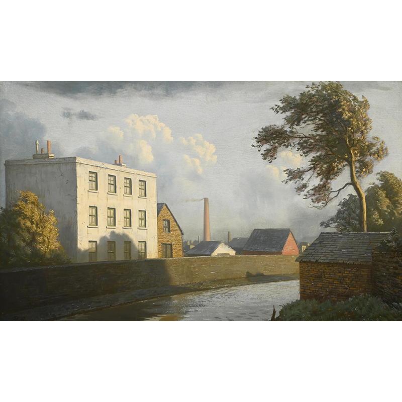Algernon Newton (British 1880-1968) Passing Storm, Regent's Canal, oil on canvas