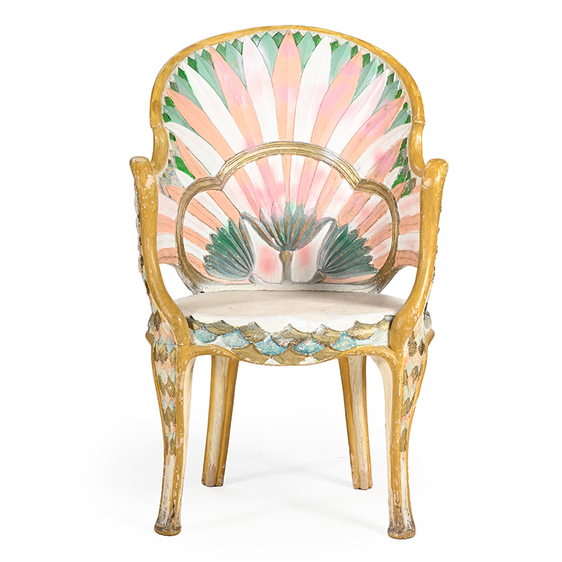 Bartolozzi and Maioli (Italian, FD. 1938) Attributed, 'Shell' armchair, circa 1980