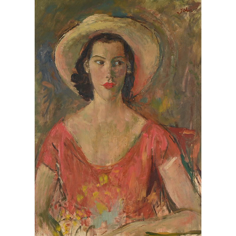 λ Augustus John (British 1878-1961), Portrait of Jemima Pitman, oil on canvas