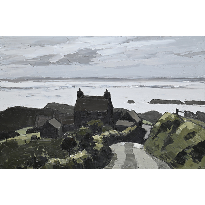 Sir Kyffin Williams (British 1918-2006), ‘Waun Lydan’, oil on canvas