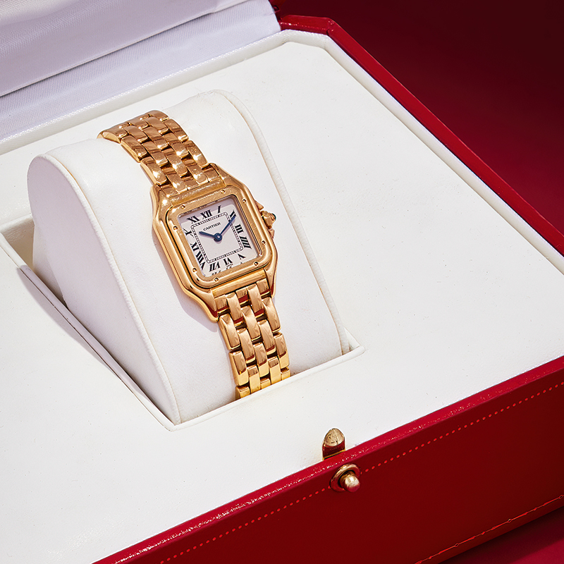 Cartier, Panthère, ref. 1070 2 a lady's 18 carat gold bracelet watch, no. Mg217342