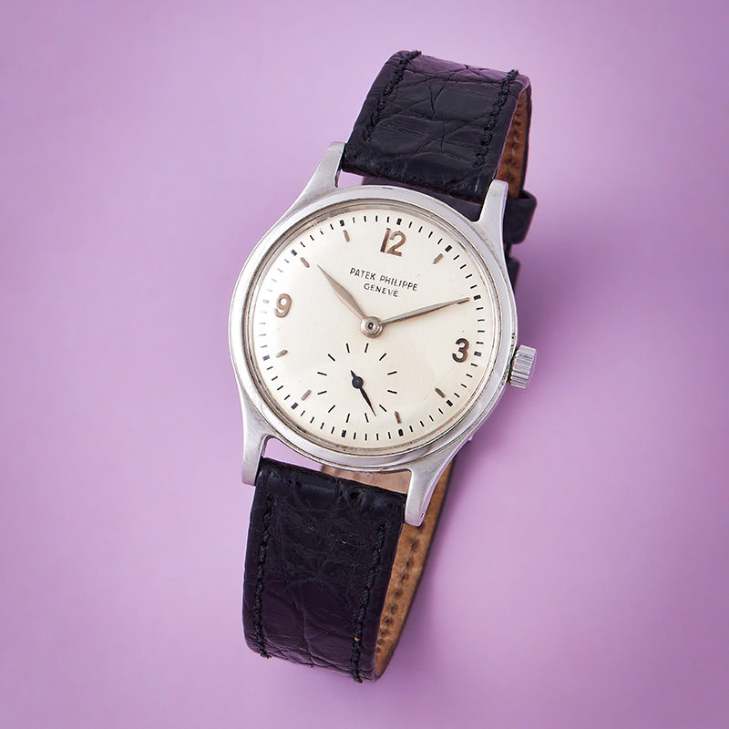 Patek Philippe, Calatrava, ref. 2451 a stainless steel wristwatch, no. 358212, circa 1950
