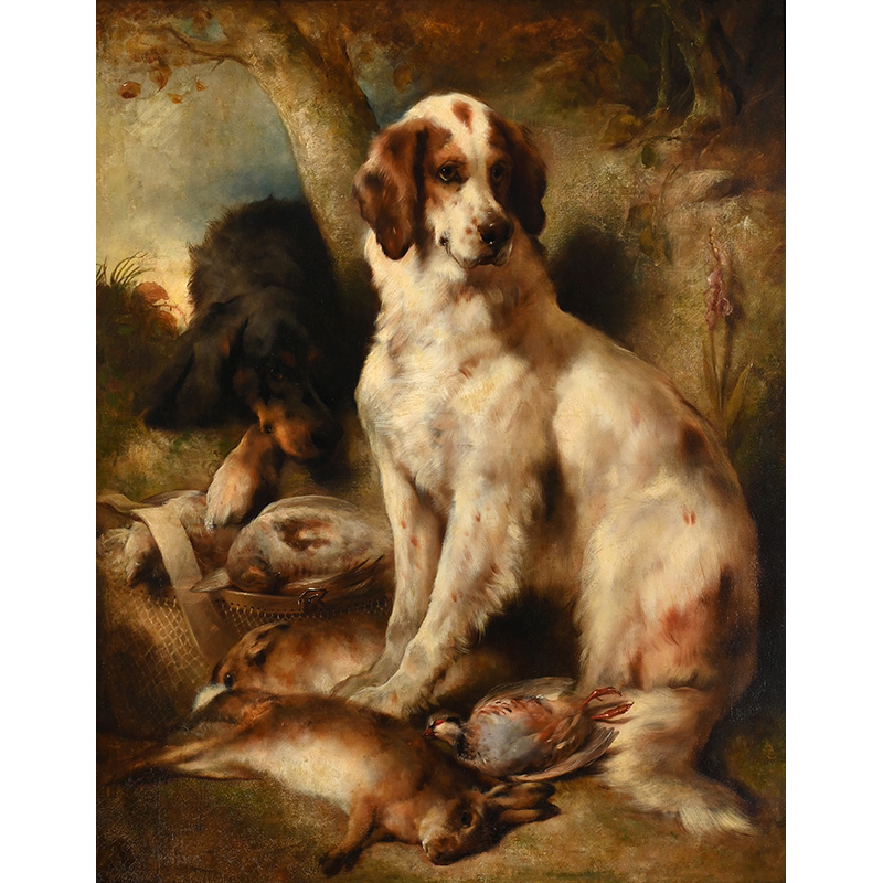 Attributed to Sir Edwin Henry Landseer (British 1802-1873), On Watch, oil on canvas