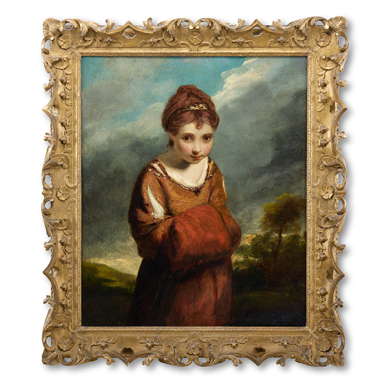 Sir Joshua Reynolds, P. R. A. (British 1723-1792), Portrait of Theophila Palmer: The Girl With The Red Muff, oil on panel