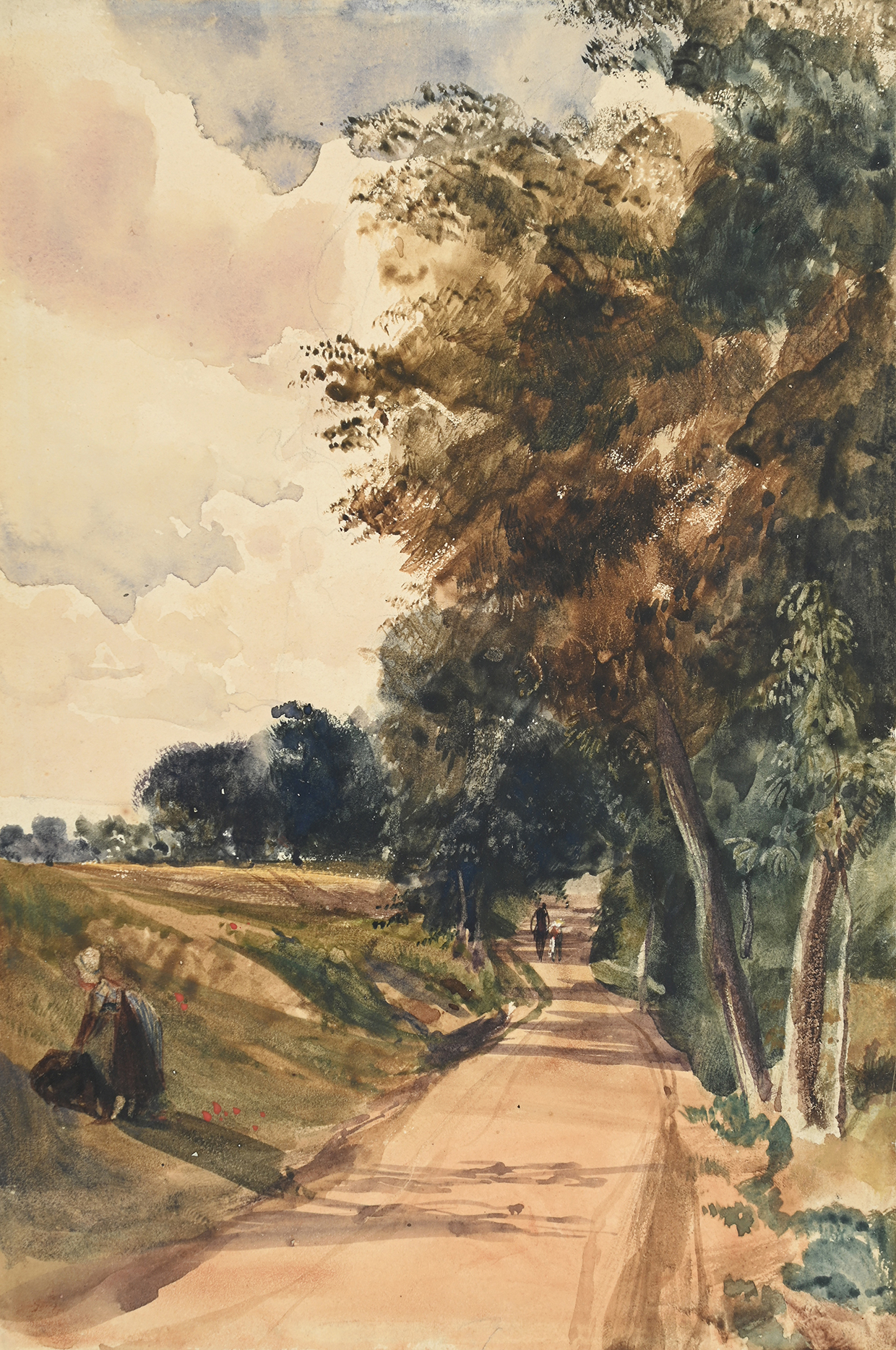 Lot 249 THOMAS SHOTTER BOYS, O.W.S. (BRITISH 1803 1874), A PATHWAY THROUGH TREES