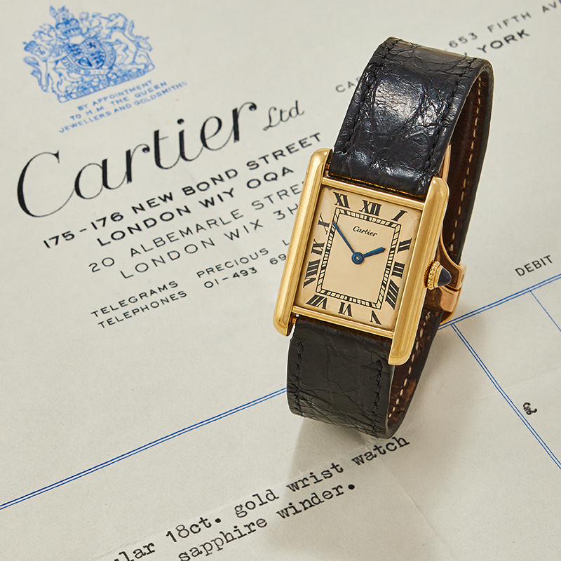 Cartier, Tank Louis, ref. 8038 an 18 carat gold wristwatch, no. 10542, London 1967